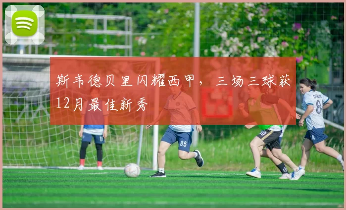 斯韦德贝里闪耀西甲，三场三球获12月最佳新秀